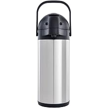 FSE 3.0L Stainless Steel Airpot Coffee Dispenser with Lever and Swivel Base