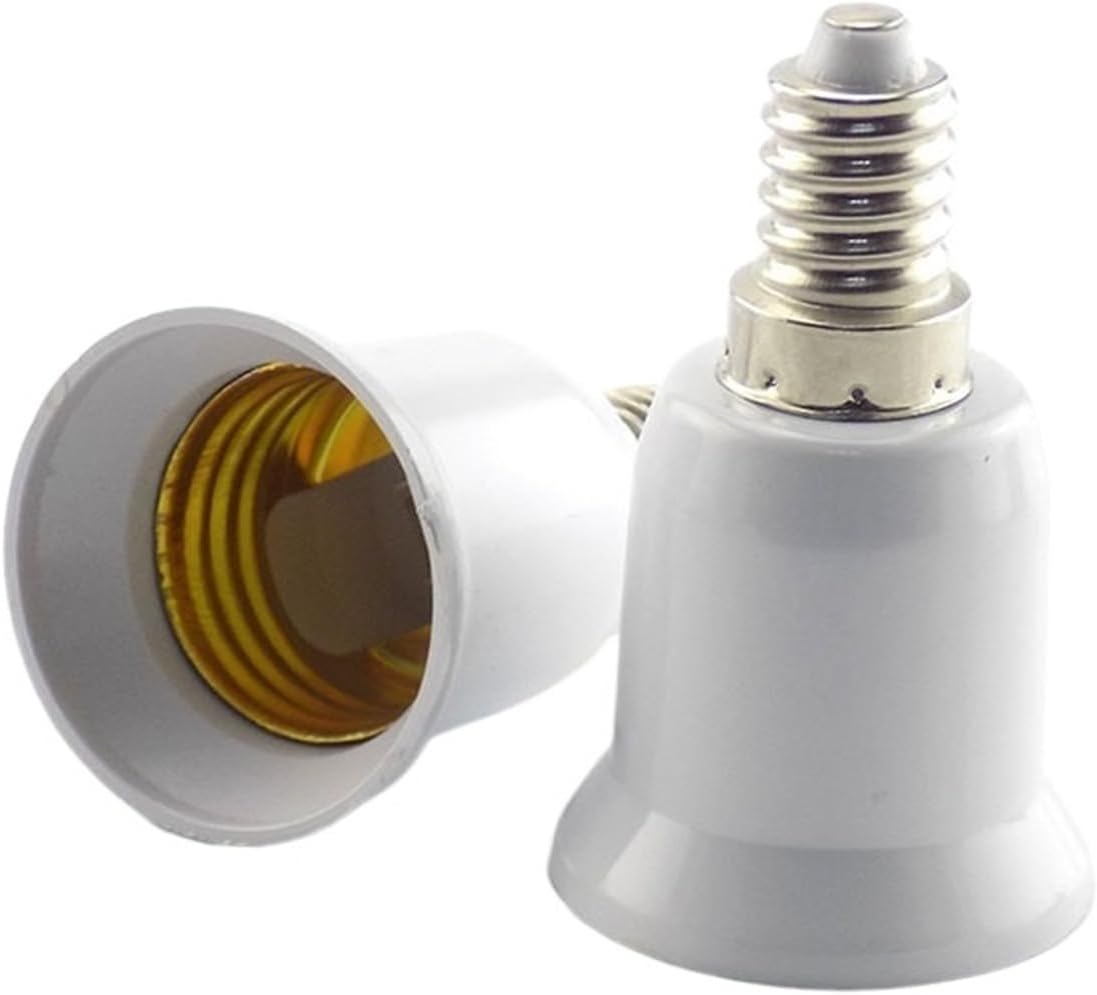 MAMA'S PEARL 10PCS E14 to E27 Lamp Holder Converter 220V Fireproof Socket Base Converters Light Bulb Adapter Conversion Lighting Accessories
