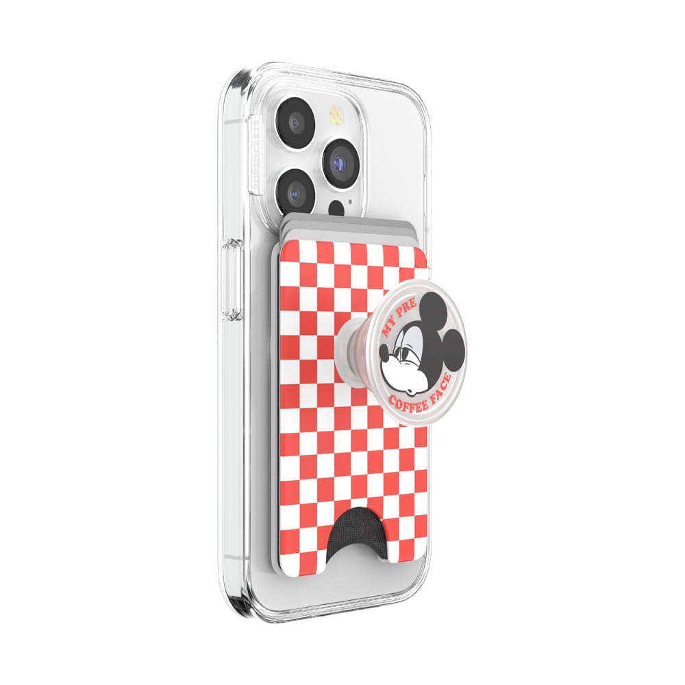 PopSockets Phone Wallet with Expanding Grip, Phone Card Holder, Wireless Charging Compatible, Wallet Compatible with MagSafe