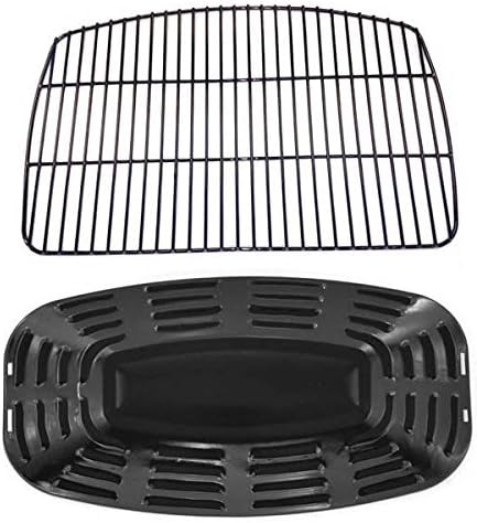Repair Kit For Uniflame GBC1025WE-C, GBC720W-C, GBC820W, GBC820W-C BBQ Grill Includes Porcelain Heat Plate and Porcelain Steel Cooking Grate