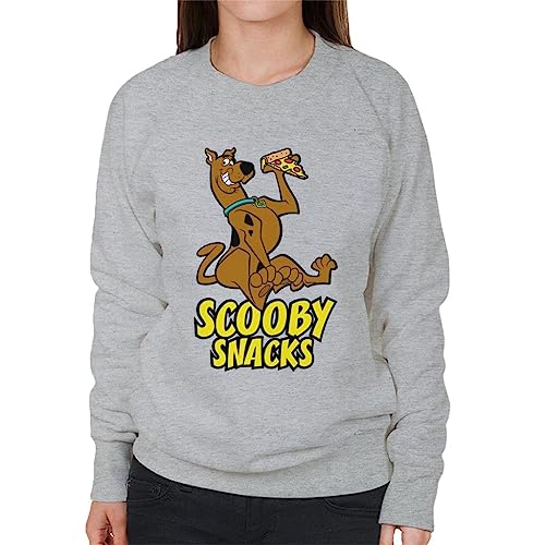 All+Every Scooby Doo Pizza Scooby Snacks Women's Sweatshirt Heather Grey