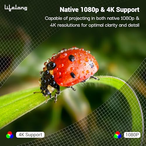 Image of Lifelong Electronics TruePixel Pro Smart Projector | Android, 1080P Full HD Native & 4K Ultra HD Support | 9000 Lumens | For Room & Outdoors | All OTT Apps | WiFi /BT,Mirroring,USB, ARC, HDMI, Speakers