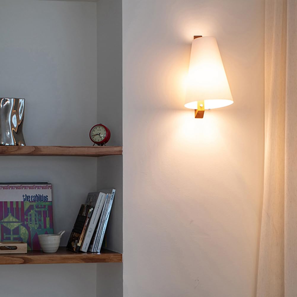 Drewniana lampa ścienna do wnętrz E27, lampa ścienna w stylu vintage, oświetlenie góra-dół, z akrylowym abażurem, lampa ścienna przy łóżku, lampa retro industrialna, rustykalna do klatki schodowej, sa