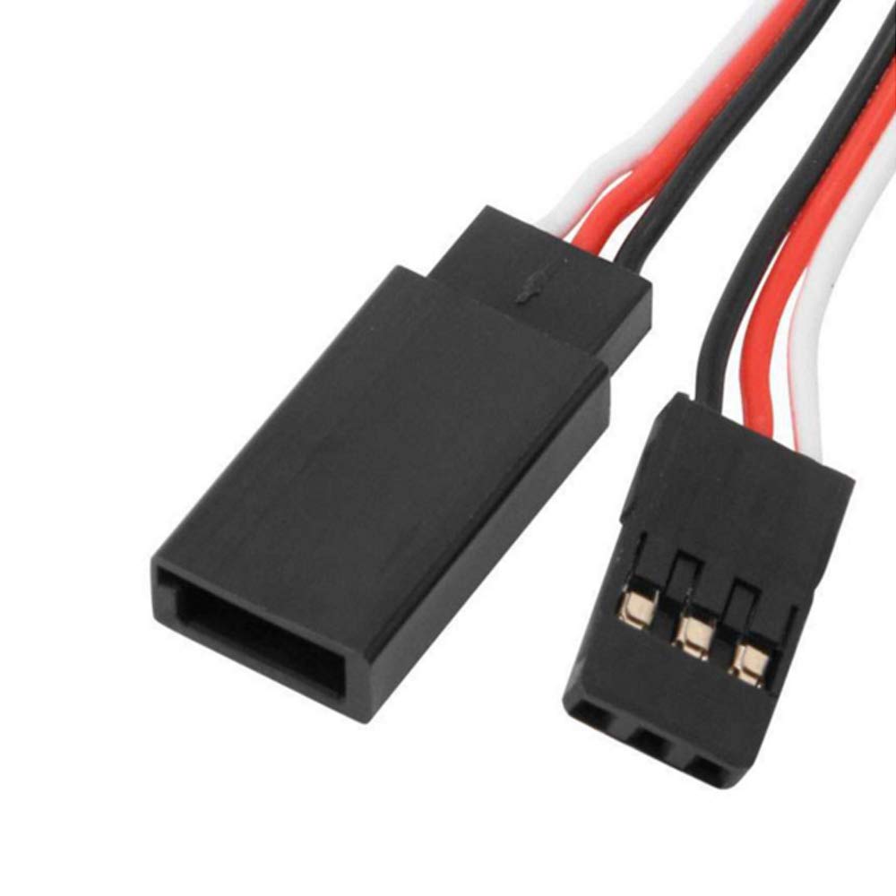 Image secondaire de Lot de 10 rallonges de servo à 3 broches de 50 cm avec câble de 50 cm pour pièces de connexion servo RC Futaba JR