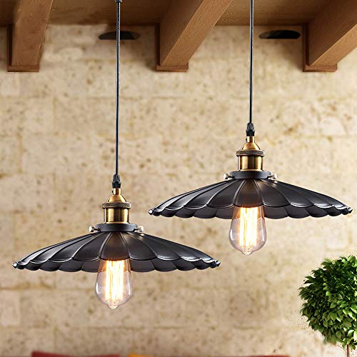 Suspension E27 fer forgé noir éclairage LED optimal chambre