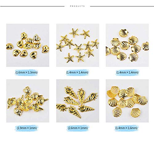 Lookathot 1 Disc 12 Styles 3D Mixed Design Nail Art Stickers Decals Metallic Silver Marine Life Shell Star Sea Studs Rhinestones Accessories Manicure Diy Decoration Tools #TOP2