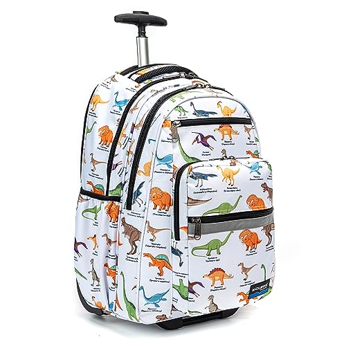 K-Cliffs Heavy Duty Rolling Backpack School Bookbag with Wheels Deluxe Wheeled Daypack2