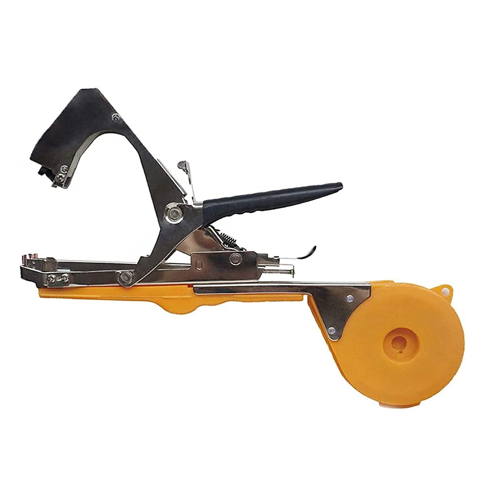 Cenpek Yellow Plant Tying Machine Tool, Portable Greenhouse Vegetable Tying Machine, Nursery Garden Plant Tape Binding Tool, For Strapping Garden Vegetables Cucumbers Tomatoes
