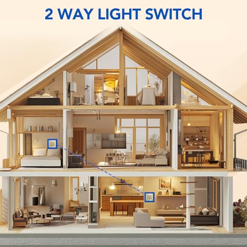 BSEED Lichtschalter 2 Fach 2 Wege Glas Lichtschalter Unterputz Taste Schalter Wechselschalter Gold Kristall Kippschalter