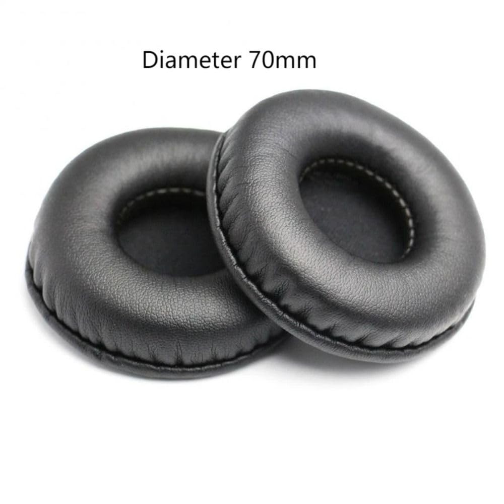 2 pz cuscinetti auricolari di ricambio per cuffie, coperture in spugna, comodi cuscinetti per orecchie in schiuma morbida nera (70 mm 2 pz cuscinetti auricolari di ricambio per cuffie, coperture in spugna, comodi cuscinetti per orecchie in schiuma morbida nera (70 mm