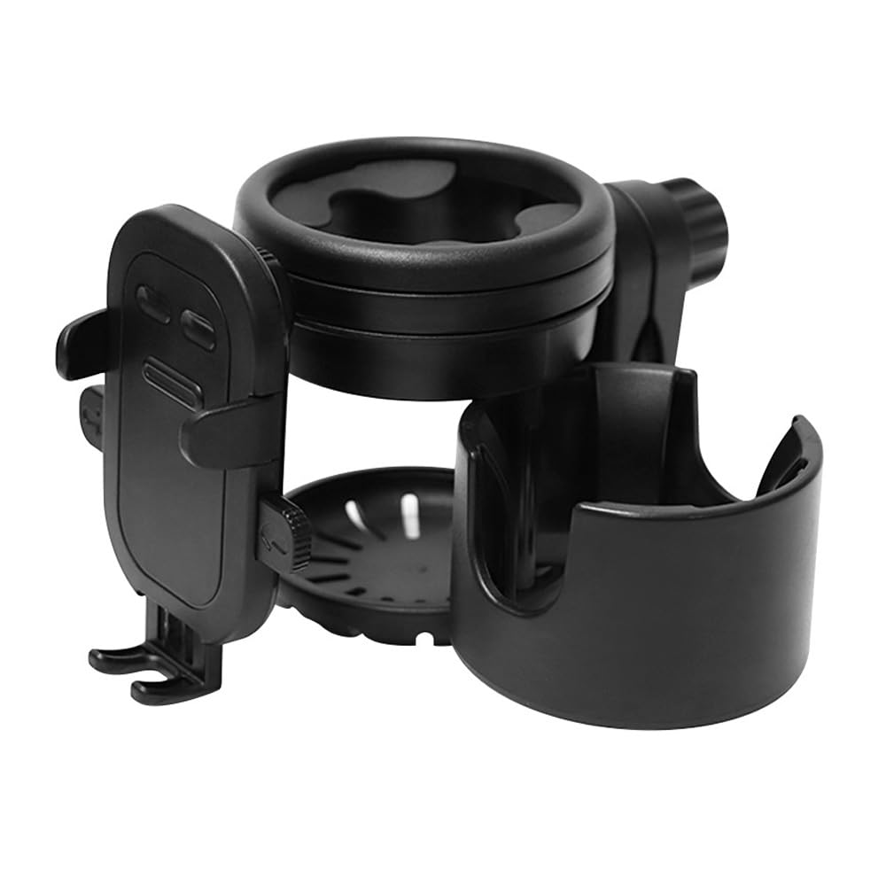 Stroller Cup Holder Attachment with Phone Holder, 3 in 1 Universal Baby Stroller, Bike, Wheelchair, Walker