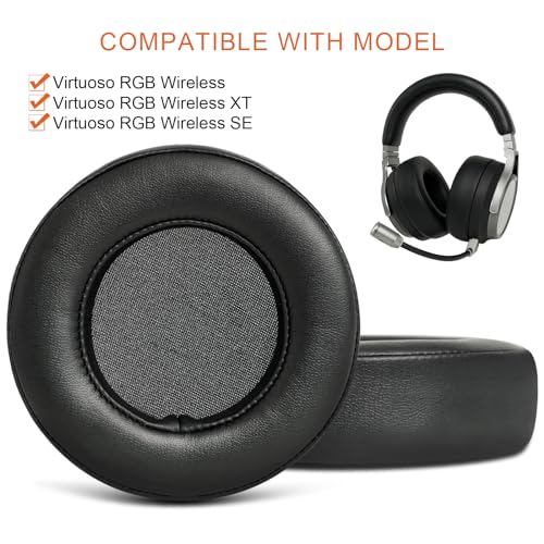 GVOEARS Ear Pads para Corsair Virtuoso RGB Wireless SE XT Gaming Headset | Almohadillas de repuesto mejoradas con cuero de proteína duradero y espuma gruesa miniatura 2