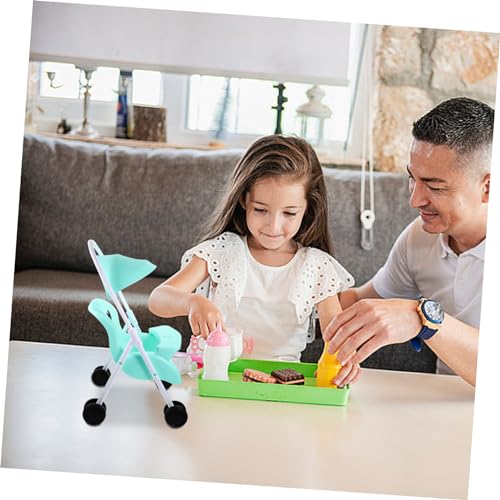 ibasenice Doll Stroller für Faltbarer Puppenwagen aus Robustem für Rollenspiele und Kreative Aktivitäten Perfektes für Geburtstage und Weihnachten Attraktives Zubehör für Puppenhäuser – Bild 8