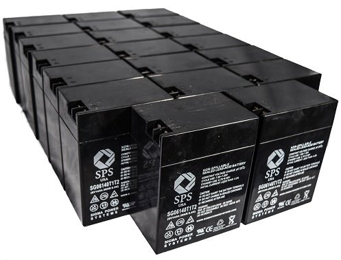 SPS Brand 6V 14 Ah Terminal T1T2 Replacement Battery for Emerson AP160 (50 Pack)