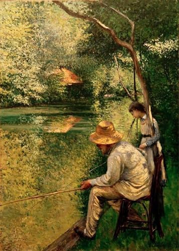 Póster de Lienzo Pesca Impresión Alta Definición Gustave Caillebotte 60x90