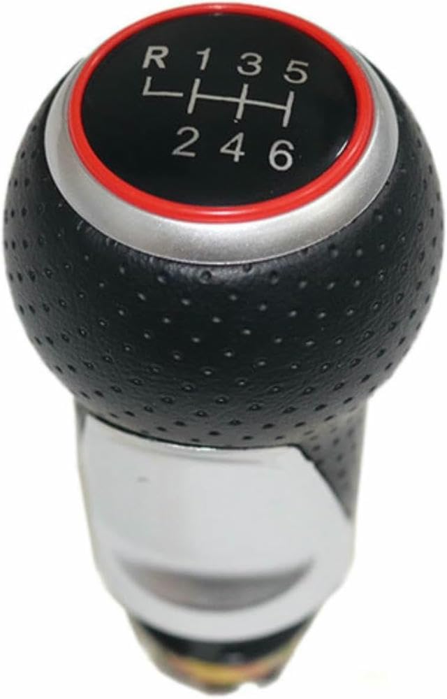 GZNBB Car Manual Gear Shift Knob Boot Cover Gaiter Lever Shifter Handle Stick, for Audi A3 S3 2001 2002 2003 12MM