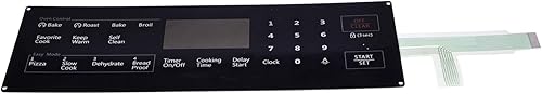 AIVWUMOT Interruptor de membrana Touchpad DG34-00027B DG34-00027A Compatible con estufa de horno Samsung NX58H5600SS NX58J5600SG NX58F5700WS