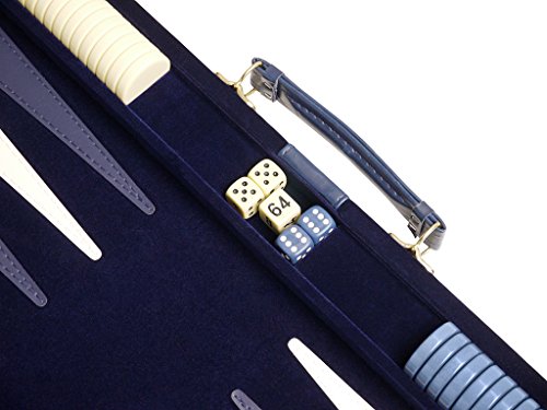 Set de Backgammon Deluxe 15 pulgadas azul miniatura 3