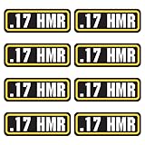 17 HMR Ammo Sticker (3'x1.06',8 Pack) Vinyl...