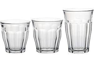 Duralex Made In France Picardie 18-Piece Glass Tumbler Drinking Set, Clear