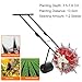 Lfhelper Manual Seeder Planter Tool Garden Seeder Row Planter Precise Seeding Machine Hand-Push Seeder for Corn Soy Peanut Cotton Soybean, 3-15 Millimeters of Seeds Can Be Sown