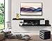 FITUEYES Concise Floating TV Stand Shelf - Wall Mounted Entertainment Center Media Console Component Wall Cabinet, Black, 50
