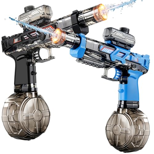 Altoance 2 Pack Electric Water Guns for Kids, Automatic Squirt Gun with LED Light & Sound, Fall Toys for Pool Beach Backyard, Fun with or Without Water, Indoor & Outdoor Fun for Boys Girls Ages 3+ - image 1