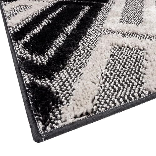 Emmevi Tappeto Bagno Moderno Morbido Soffice Assorbente Asciugapassi Antiscivolo Lavabile 50X80 Cm Nero - 4