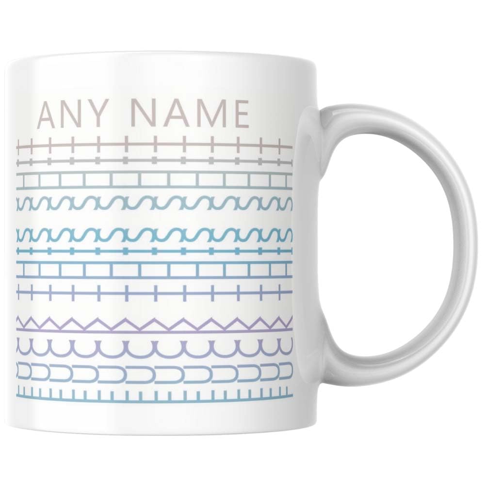 MUGGZ Personalised Rude Mug – Fuck This Shit Tyre-Tread Style – Colour Wraparound Text and Name at Top – Custom Coffee Cup Gift - Adult Humour Sarcastic Gifts for Friends, Family and Colleagues