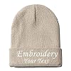 Gepersonaliseerde gebreide muts met uw naam, winter golf gebreide muts beanie cap, warme gebreide muts geborduurde hoed…