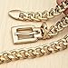 41Inch Gold Chain Belt For Women Adjustable Waist Belt Fashion Metal Dress Belts For Jeans Dresses Body Link Waist Chain(27.5