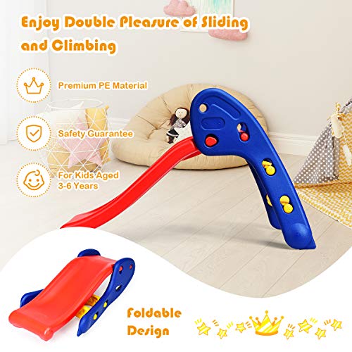 GLACER Toddler Slide, Sturdy Folding Baby Slide, Playground Slipping Slide Climber for Indoor and Outdoors Use, Plastic Kids Slide First Slide - Thumbnail 5