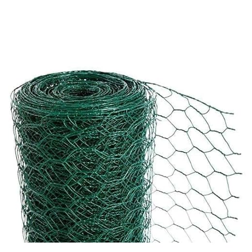 CrazyGadget® Chicken Wire Mesh Rabbit Animal Fence Green PVC Coated Steel Metal Garden Netting Fencing 25m (0.6m x 25m) - Hole Size: 25mm