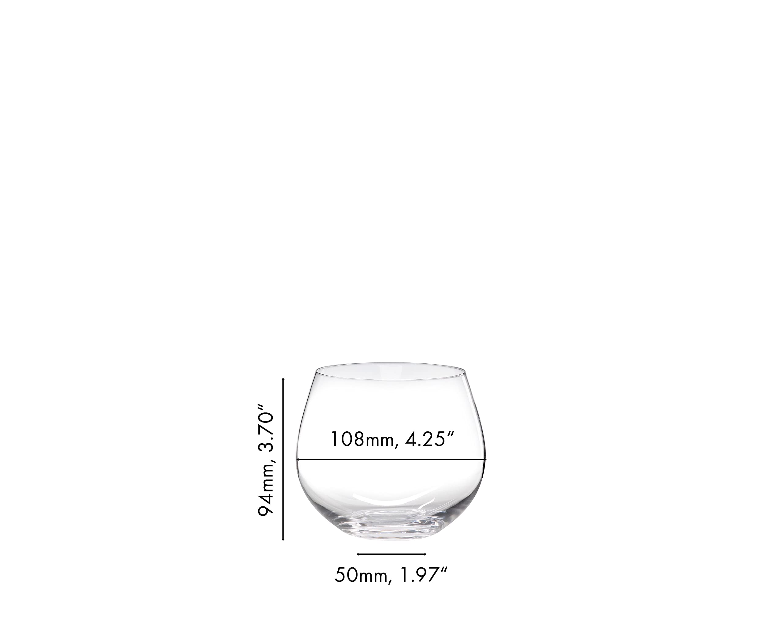 Riedel – Lot de 2 verres à whisky O Chardonnay, accessoires pour liqueurs, 580 ml - 0414/97