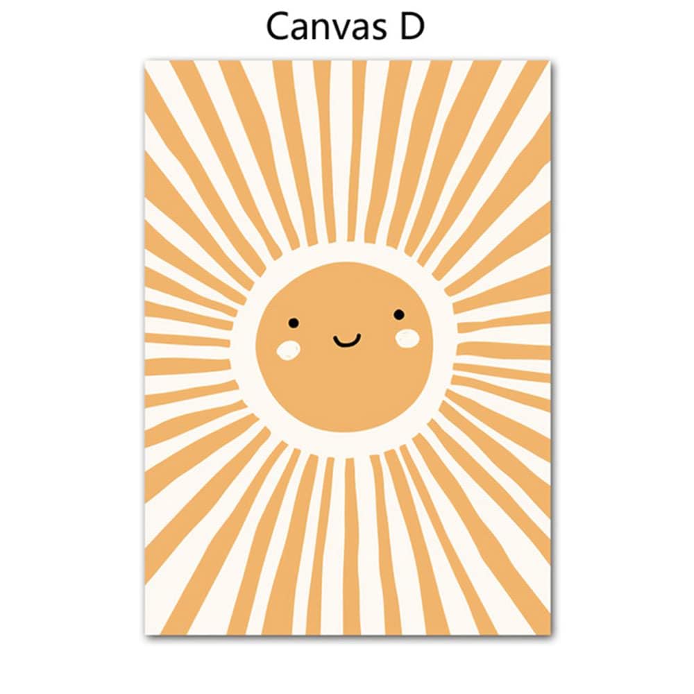 Youihom 6er Set Babyzimmer Poster - Regenbogen, Mond & Sterne In Grün