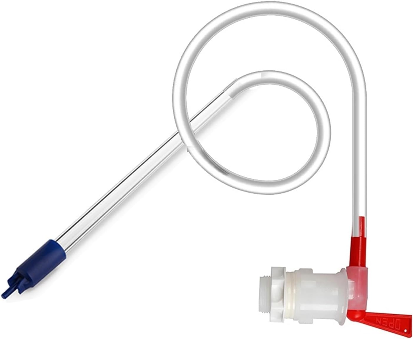 Brewing Accessories Bottle Spring Loaded Filling Tools with Bucket Spigot Valve & 50CM Hose for Beer/Wine Homebrew Bar Kettle Brewing Accessories(White)