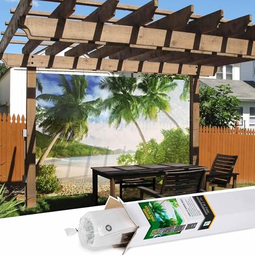 FenceScreen Patio & Gazebo Sunset Takamaka Beach Backdrop 6ft x 10ft for