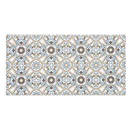 Baroni Tappetino Passatoia in Vinile da Cucina Decoro Cementine Noto 120x60 Cm in PVC Antiscivolo da Interno ed Esterno