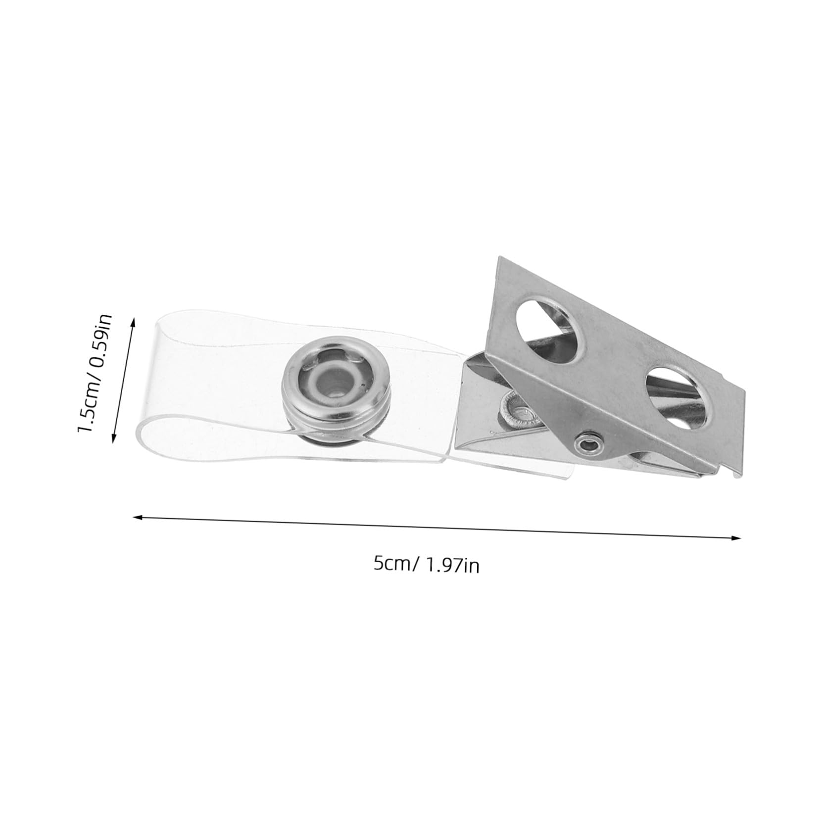 NUOBESTY Porta Badge in Plastica e Metallo con Clip, 120 Pz Porta Tesserino per Ufficio e Scolastico, Design Moderno e Resistente