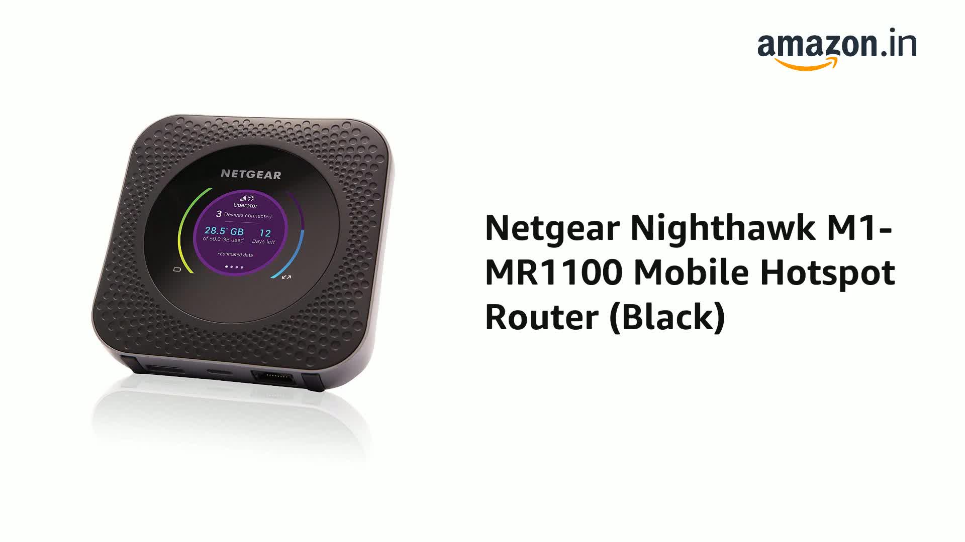 Netgear Nighthawk M1-MR1100 Mobile Hotspot Router (Black Netgear Nighthawk M1-MR1100 Mobile Hotspot Router (Black