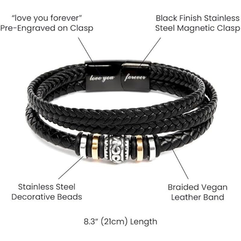 Pulsera para Hombre en Acero Inoxidable con Mensaje Inspirador miniatura 4