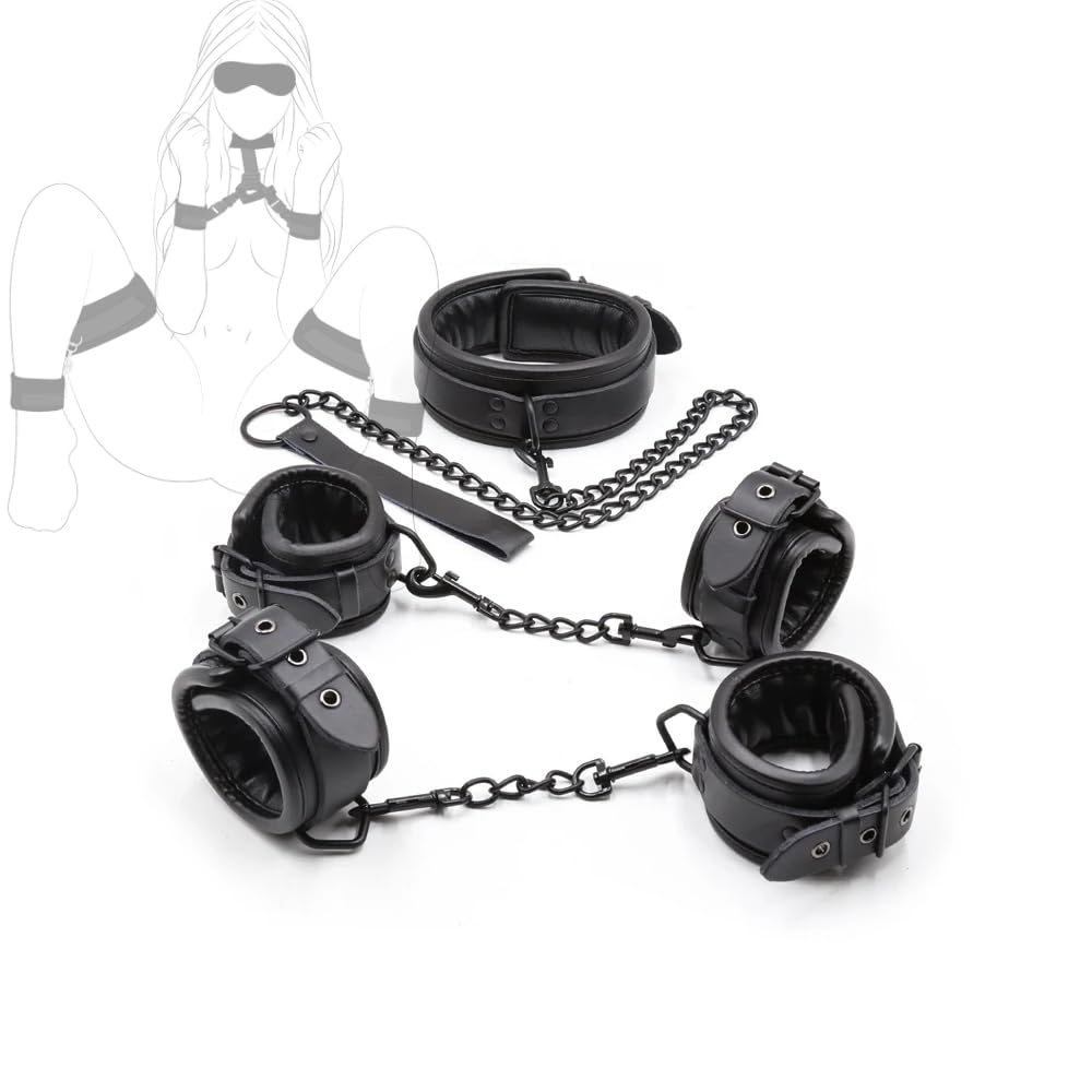 Ensemble d'exercices de yoga en cuir Kit d'entraînement de sangles ajustables pour les mains et les pieds - Ensemble de 3 pièces