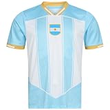 JELEX Performante Herren Trikot | mit eingesticktem Logo & Kurzarm | modernes Design für Fußballfans | ideal für Sammler (DE/NL/SE/PL, Alphanumerisch, M, Regular, Regular, Argentinien)