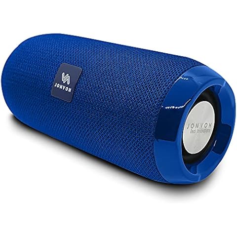 JONVOH Portable Speaker WavLife XB26 - Portable Wireless Bluetooth Speaker - Outdoor Portable Speaker with Built In Microphone - Waterproof Speaker for Home, Indoors or Outdoors - Blue Cover