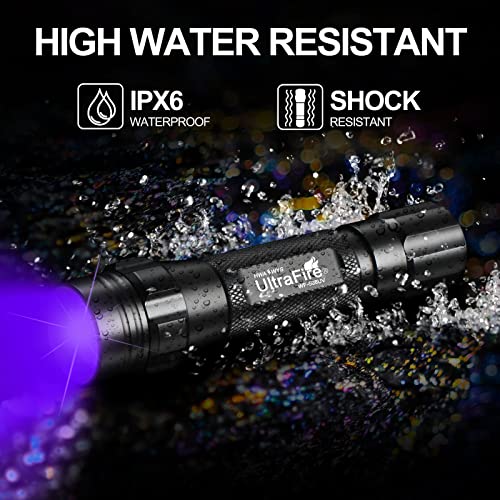 Image of ULTRAFIRE UV Flashlight for Resin Curing, 395nm LED UV Curing Light, Zoomable Blacklight Flashlight for Pet Urine, Cat Dog Stains, Bed Bug, Household Wardrobe Toilet WF-508UV
