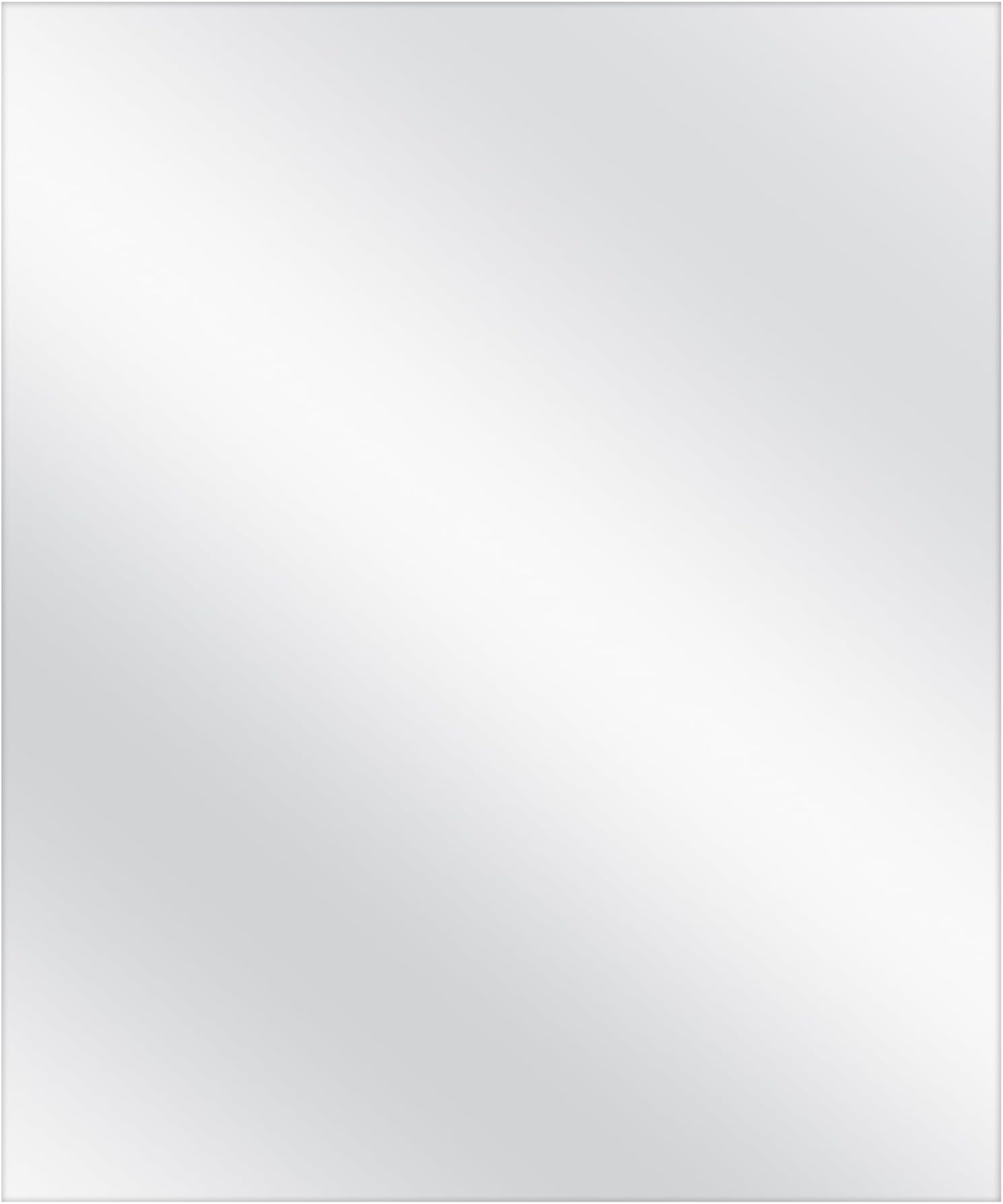 MCS Frameless Wall Mirror with Polished Edge, 30x36 inch, Silver