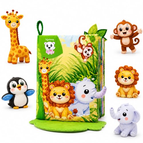Image of Lifelong Peek‑A‑Boo Soft Activity Book for Babies | Non‑Toxic & BIS Certified with Crinkle Pages, Soft Activity Peek‑A‑Boo Flaps & Animals | Sensory Toy Gift for Infants & Toddlers Age 6+ Months (LLCSAB01)