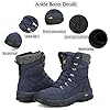 VTASQ Men's Winter Snow Boots Waterproof Warm Lined Winter Shoes Outdoor Warm Non-Slip Ankle Boots Lightweight Thermal Hiking Shoes, blue, 8 UK #1