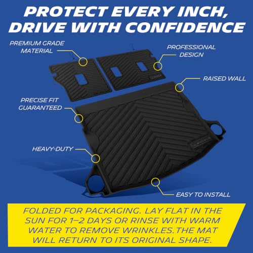 Image of Michelin Vehicle Mats for 2024-2026 Subaru Crosstrek /Subaru Impreza | Not Fit 2026 Crosstrek Hybrid, Custom Fit, Non-Slip, All-Weather TPE Liner, Premier Series Trunk /Backrest, 3 Piece