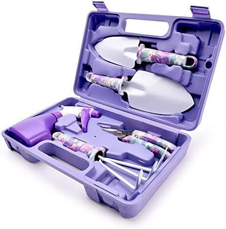 WOLFWILL Garden Tools Set-Gardening Gifts for Women,5 Pieces Lightweight Gardening Tools Kit Non-slip Handle, Great Garden Hand Tools Gifts